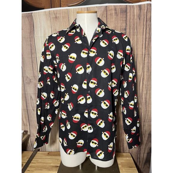 North Pole Trading Co Mens Christmas Santa Shirt Button Down - Picture 2 of 11